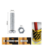 KIT 420 Tornillos de cabeza de cabeza redonda plana CrossPrint CrossPrint 12 Mediciones