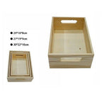 Establecer 3 casetes Caja de madera natural Decoupage Tris Matrioska Box