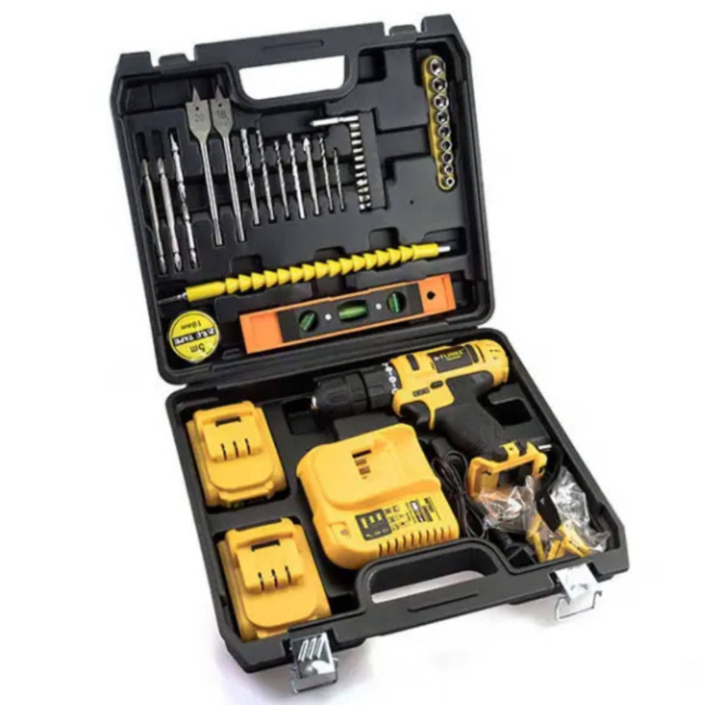 Establecer 78pcs Taladro Destornillador con batería 24V Accesorios de litio recargable 24V Maleta