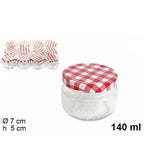 Set de 6 piezas de recipiente de jarra de vidrio con cubierta de jarra 2 lt