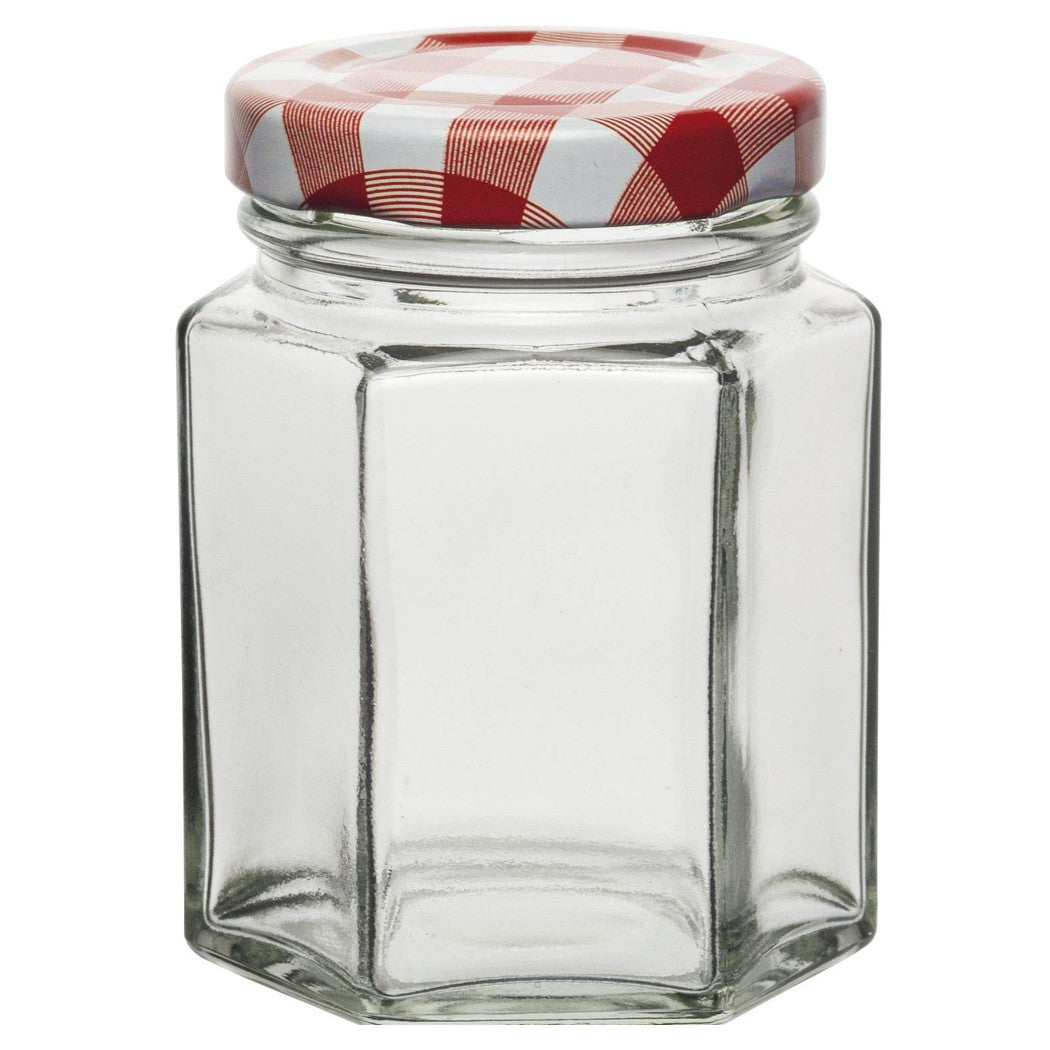 Establecer contenedor de jarra de vidrio de 12 piezas con una cubierta de 290 ml