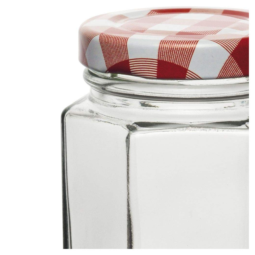 Establecer contenedor de jarra de vidrio de 12 piezas con una cubierta de 290 ml