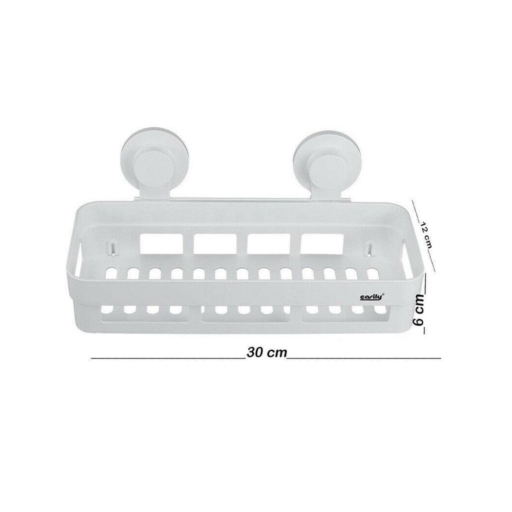 Estante con ventosa de ventosa X Soporte de jabón de ducha rectangular Shampoo Shampoos