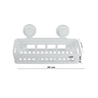 Estante con ventosa de ventosa X Soporte de jabón de ducha rectangular Shampoo Shampoos