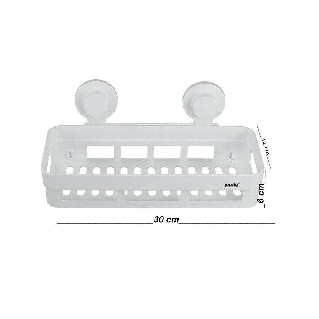 Estante con ventosa de ventosa X Soporte de jabón de ducha rectangular Shampoo Shampoos