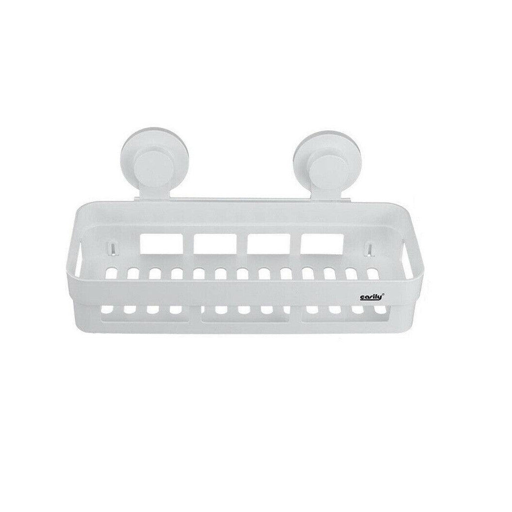 Estante con ventosa de ventosa X Soporte de jabón de ducha rectangular Shampoo Shampoos