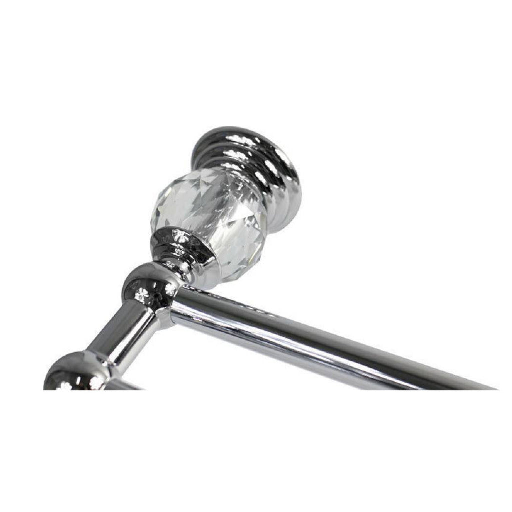 Estante de toalla de doble estante con cristales de acrílico 52827