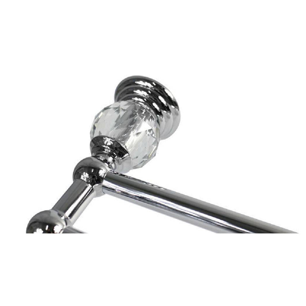 Estante de toalla de doble estante con cristales de acrílico 52827