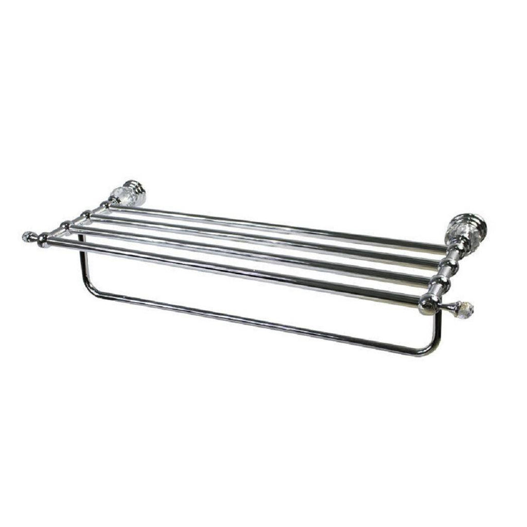 Estante de toalla de doble estante con cristales de acrílico 52827