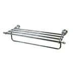 Estante de toalla de doble estante con cristales de acrílico 52827