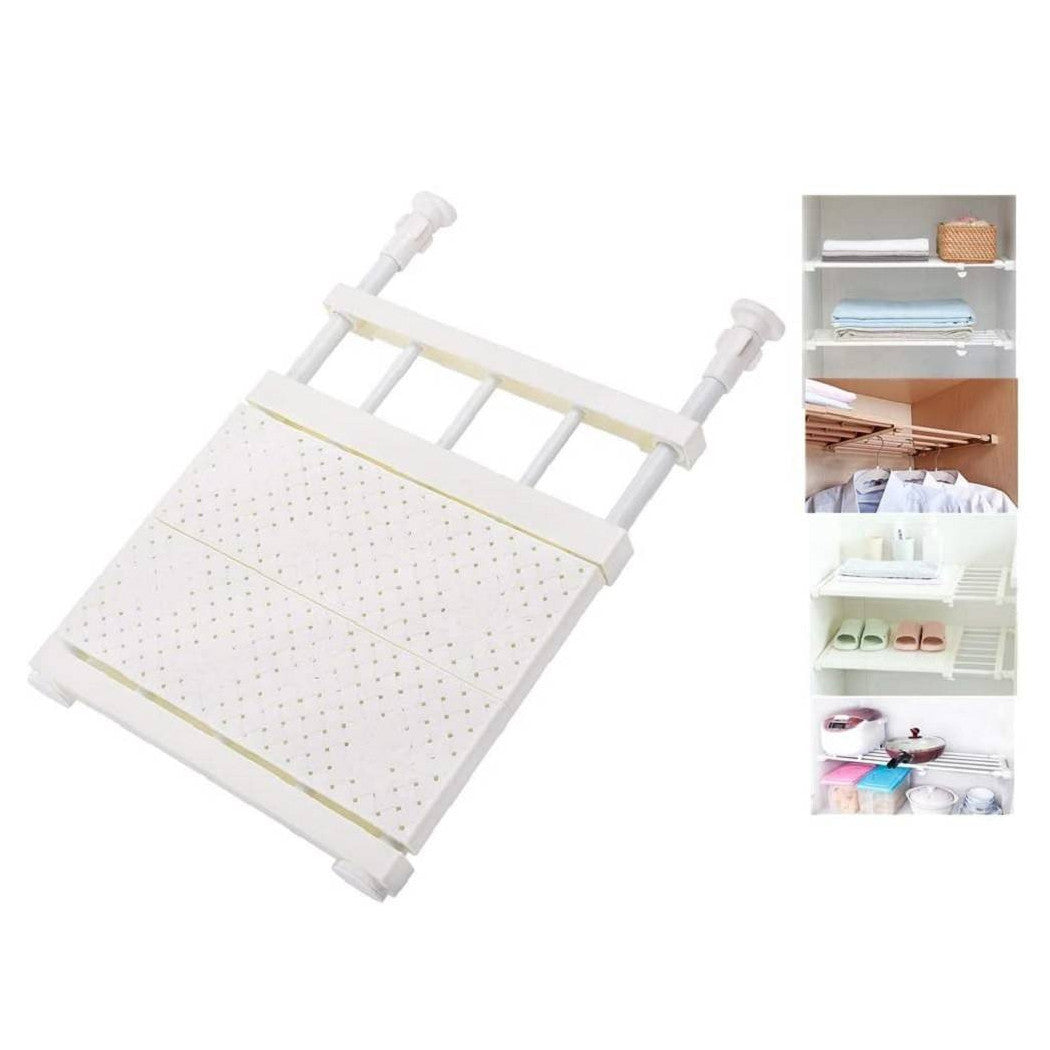 Estante telescópico para armario ajustable 35 cm extensible de acero 75-120cm