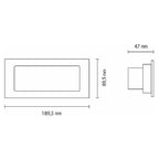 FARETTO SEGNAPASSO LED PARA CASSETTA 506 4W IP65 220V 4000K DESDE INTERNAL Y EXTERNAL