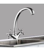 Faucet de cocina Lavabo de un solo agujero Cromo de latón pulido Doble Control Mezclador