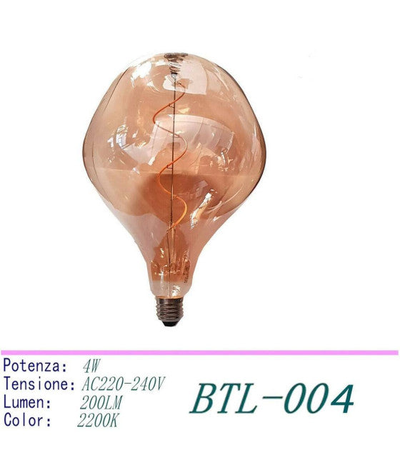 Bombilla LED SPIRAL E14 7W 40D Luz blanca caliente S-03T