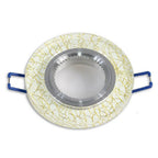 Foco empotrado para foco redondo vidrio blanco venas plata P15