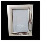 Foto de la foto del marco de la foto Photo 9 x 13 cm de hojas de efecto de satén de plata