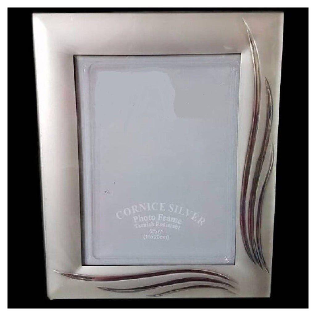 Foto del marco de la foto Foto de la foto 15x20cm de las hojas de efecto de satén de plata