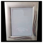 Foto del marco de la foto Foto de la foto 15x20cm de las hojas de efecto de satén de plata