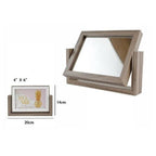 Fotos de marco de fotos con espejo 10 x 15 cm de doble giro giratorio de madera