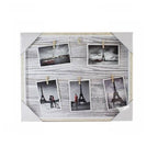 Fotos del marco Marco de fotos Marco con pinzas de la cuerda 40 x 50 cm de madera