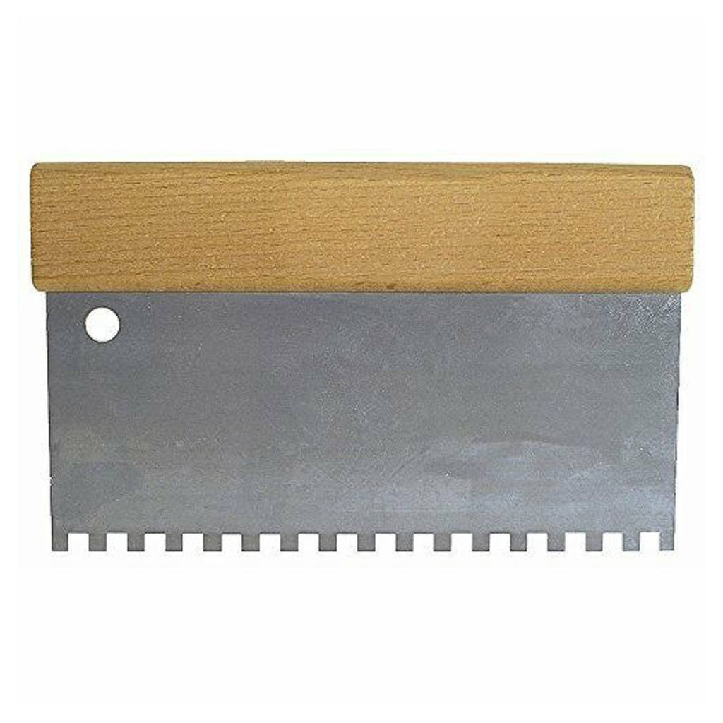 Fracción de la llana de Dentata para la manija de pegamento de acero de madera 4 "10 cm