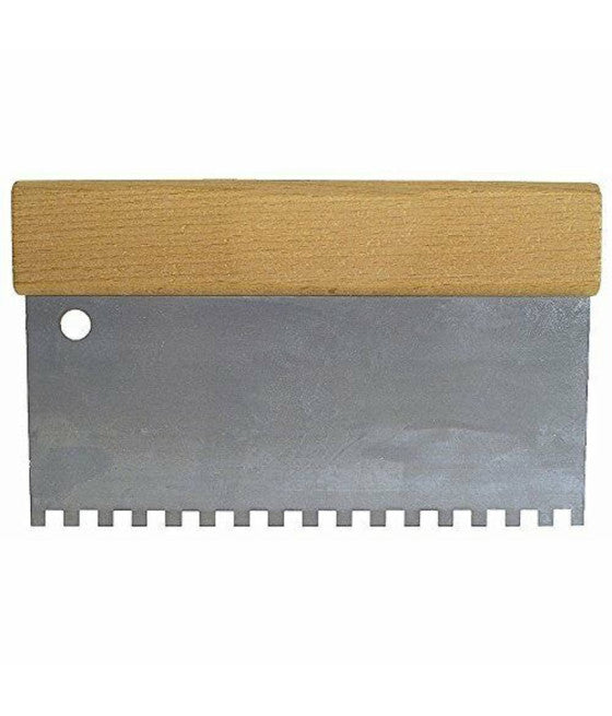 Fracción de la llana de Dentata para la manija de pegamento de acero de madera 4 "10 cm