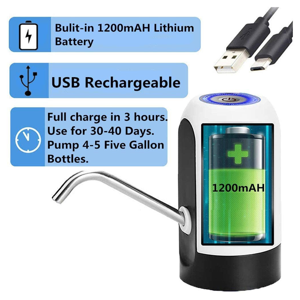 Grifo eléctrico dispensador de agua para USB recargable Boccioni