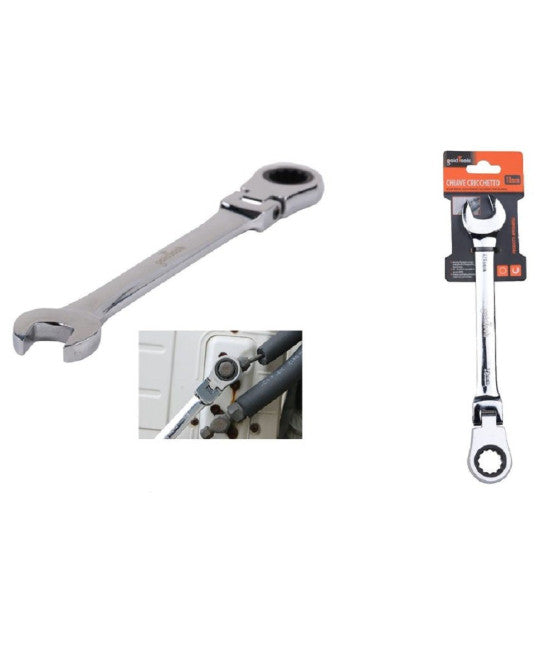 Cabeza giratoria multifunción combinada de 360 ° con compás de 12 a 19 mm