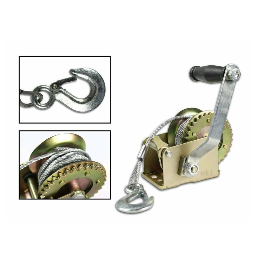 HOIST manual 600 lb con cable de acero 8 metros de elevador de cabrestante
