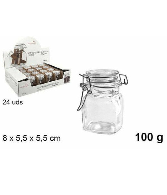 Tarro de vidrio con tapa de cerámica Decorada Heart 1000 ml