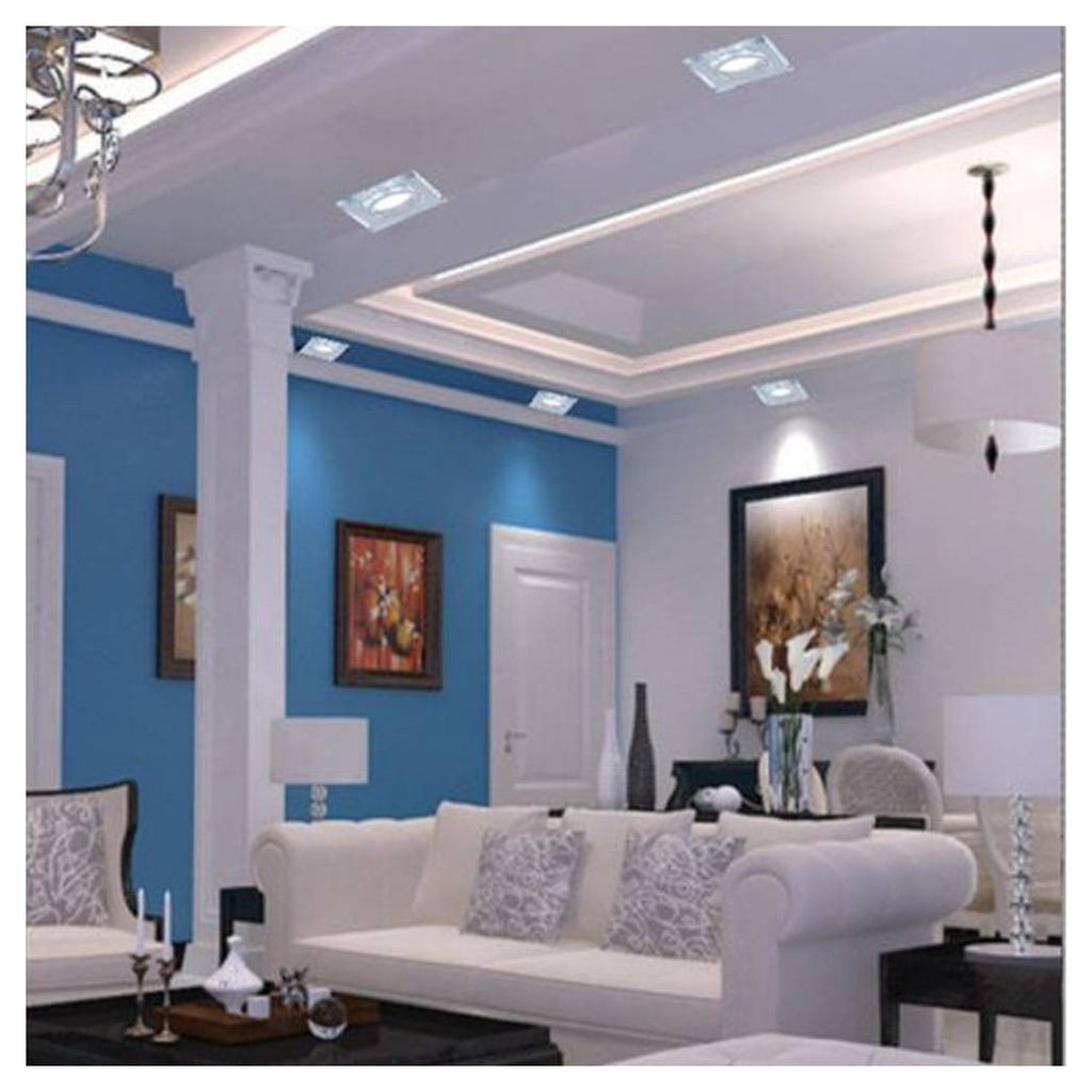 Juego de vidrio empotrado en espejo de efecto de vidrio de 60 mm de plata de plata P18