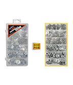 KIT 900 Lavadoras planas para tornillos 6 Mediciones Diferentes espaciezas de espesor Tornillos
