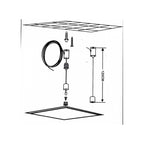 KIT DE FIJACIÓN PARA PANELES LED CABLE DE TECHO SUSPENDIDO CABLE DE ALAMBRE