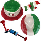 Kit de set completo Italia 2 Hat 1 Trompeta Sin gas 3 Mini Banderas