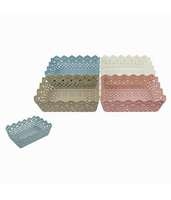 Set 3 cestas organizador baño baño impermeable baño de baño maquillaje