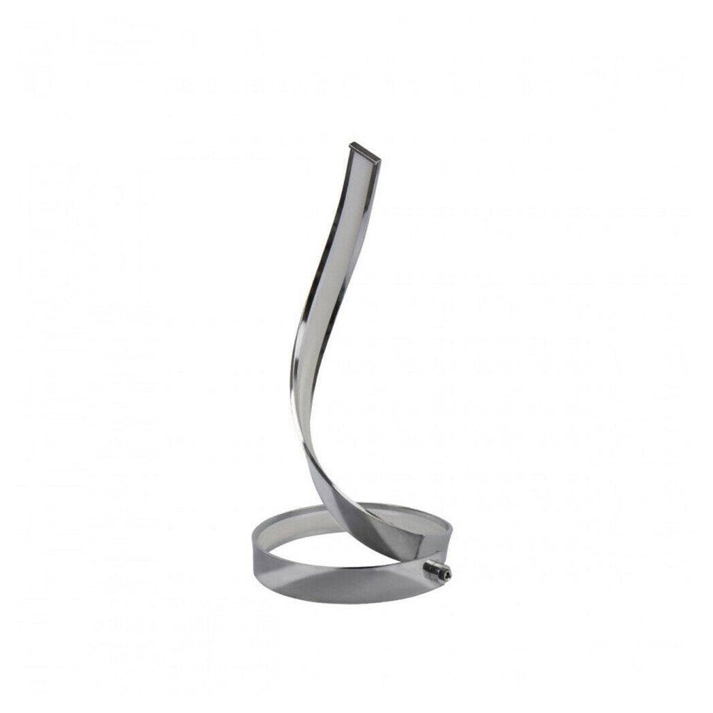 LAMPADA DE TAVOLO LED MODERNA A LA CURVA SPIRAL 12W LUCES SILVER ABATJOUR