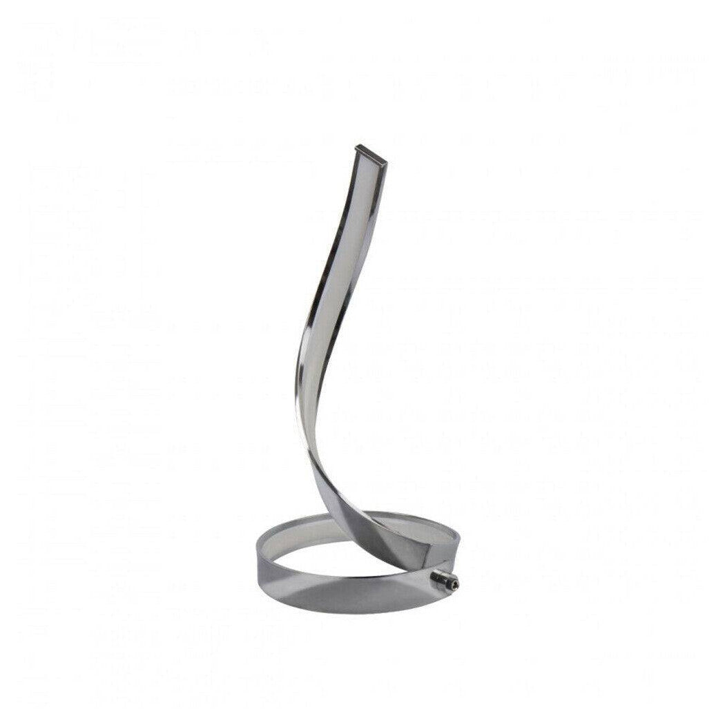 LAMPADA DE TAVOLO LED MODERNA A LA CURVA SPIRAL 12W LUCES SILVER ABATJOUR