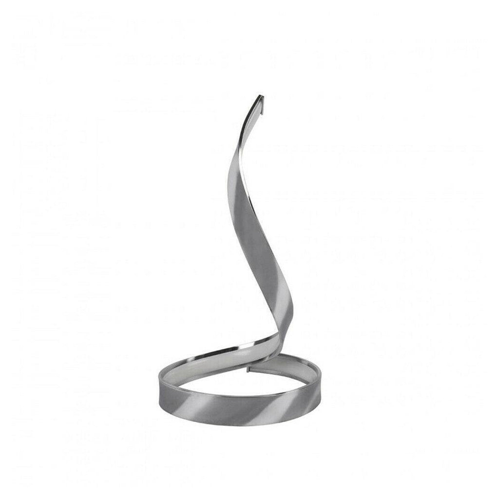 LAMPADA DE TAVOLO LED MODERNA A LA CURVA SPIRAL 12W LUCES SILVER ABATJOUR