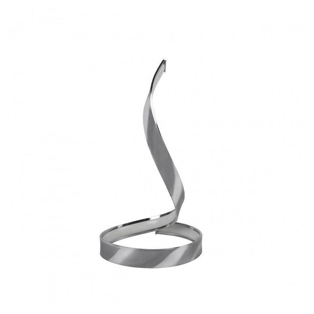 LAMPADA DE TAVOLO LED MODERNA A LA CURVA SPIRAL 12W LUCES SILVER ABATJOUR