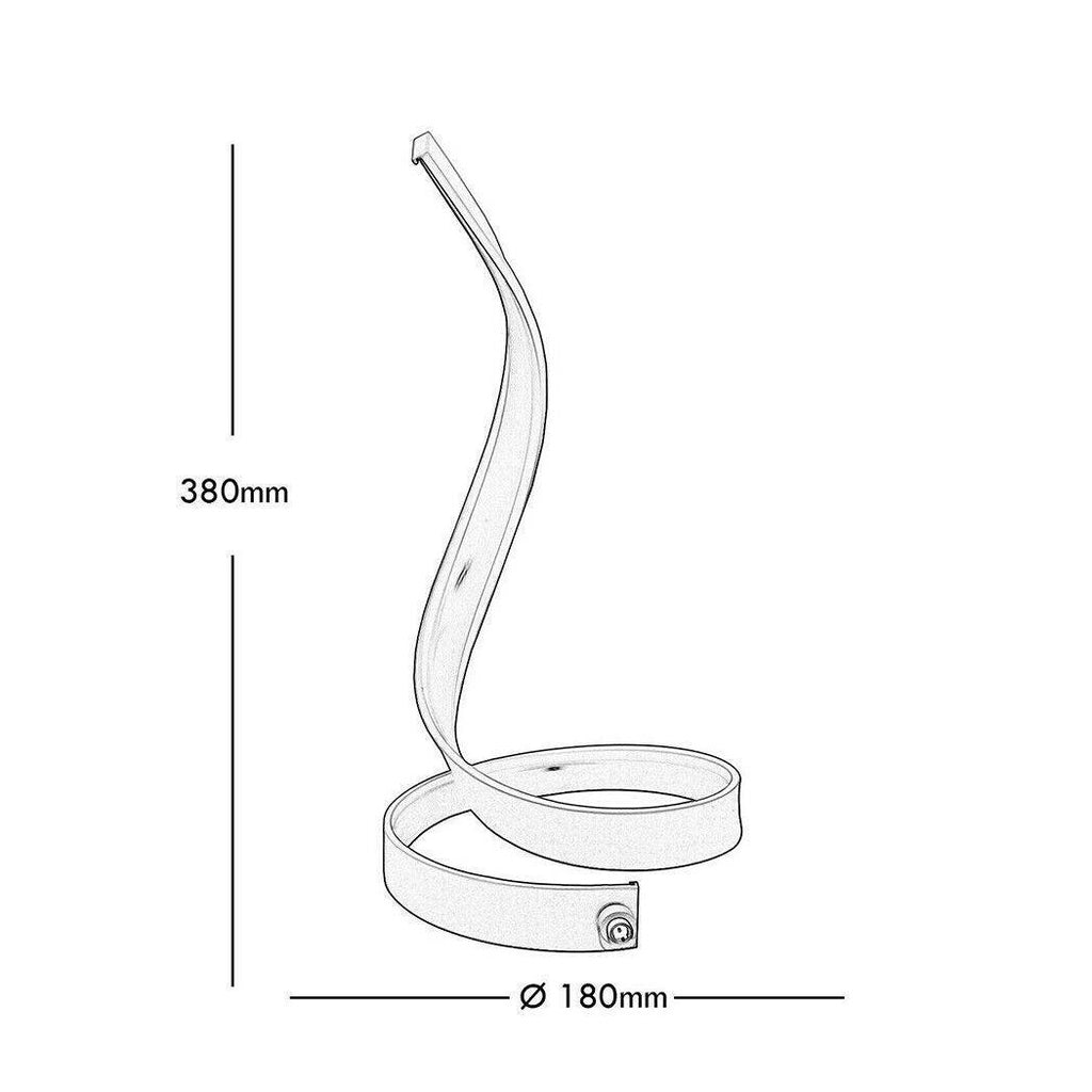 LAMPADA POR TAVOLO LED MODERN TO SPIRAL CURVA 12WATT LUZ POR COMODINO BIANCA D05