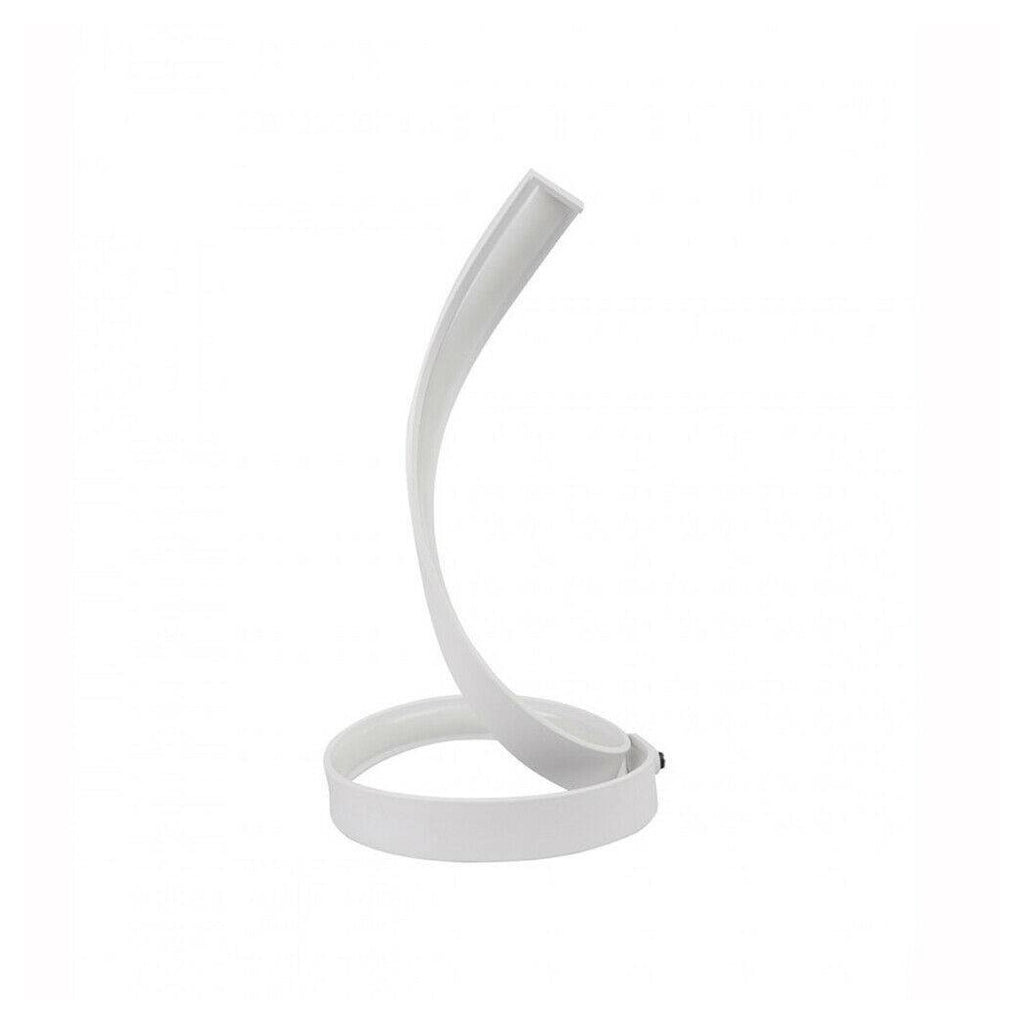 LAMPADA POR TAVOLO LED MODERN TO SPIRAL CURVA 12WATT LUZ POR COMODINO BIANCA D05