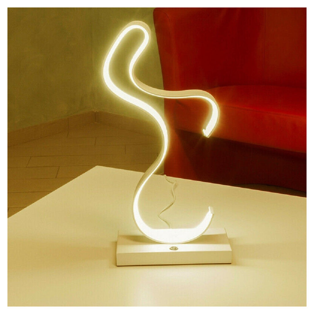 Lámpara de cama ligera curvada 12W moderna lumino moderno caliente luz fría natural D03