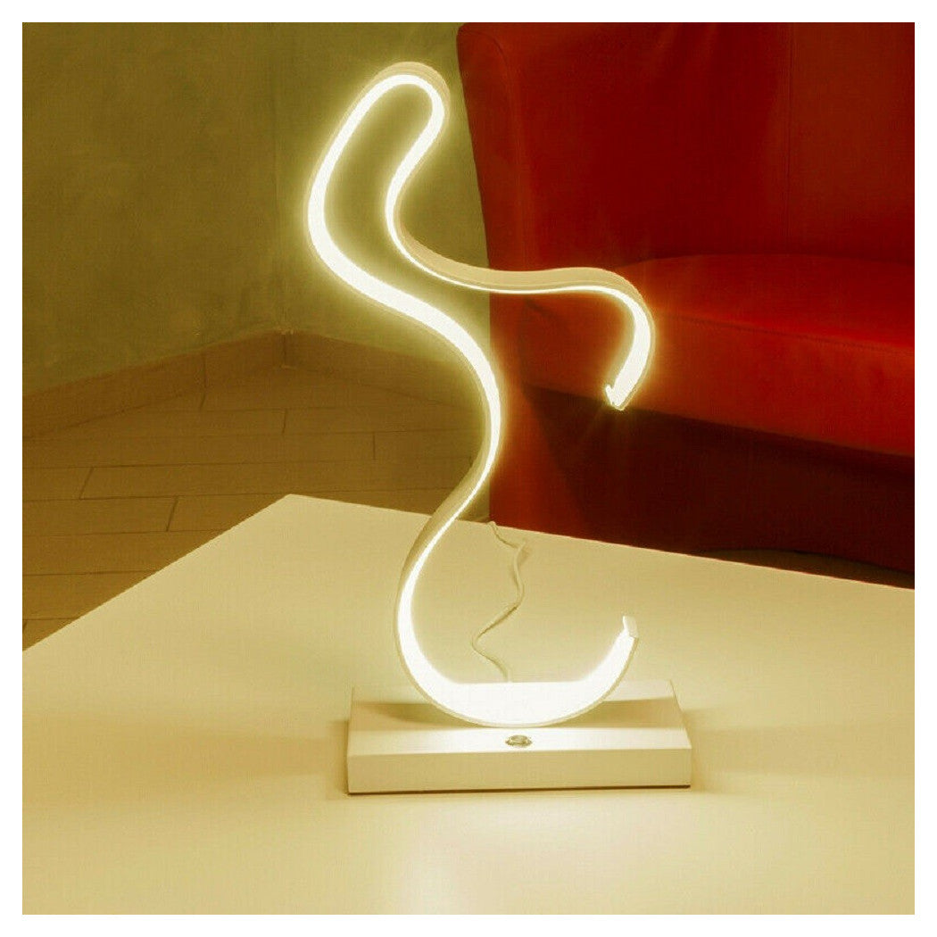 Lámpara de cama ligera curvada 12W moderna lumino moderno caliente luz fría natural D03