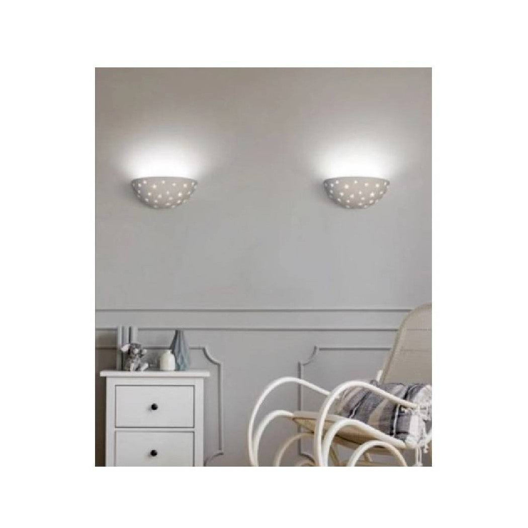 Lámpara de pared de tiza de forma media conjuntamente con estrellas talladas GS-E61