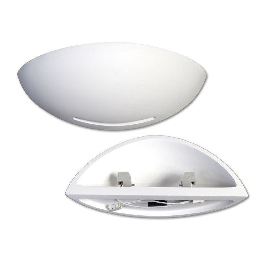 Lámpara de pared Half Moon Chalk Double Pintado Emisión R7s Ataque