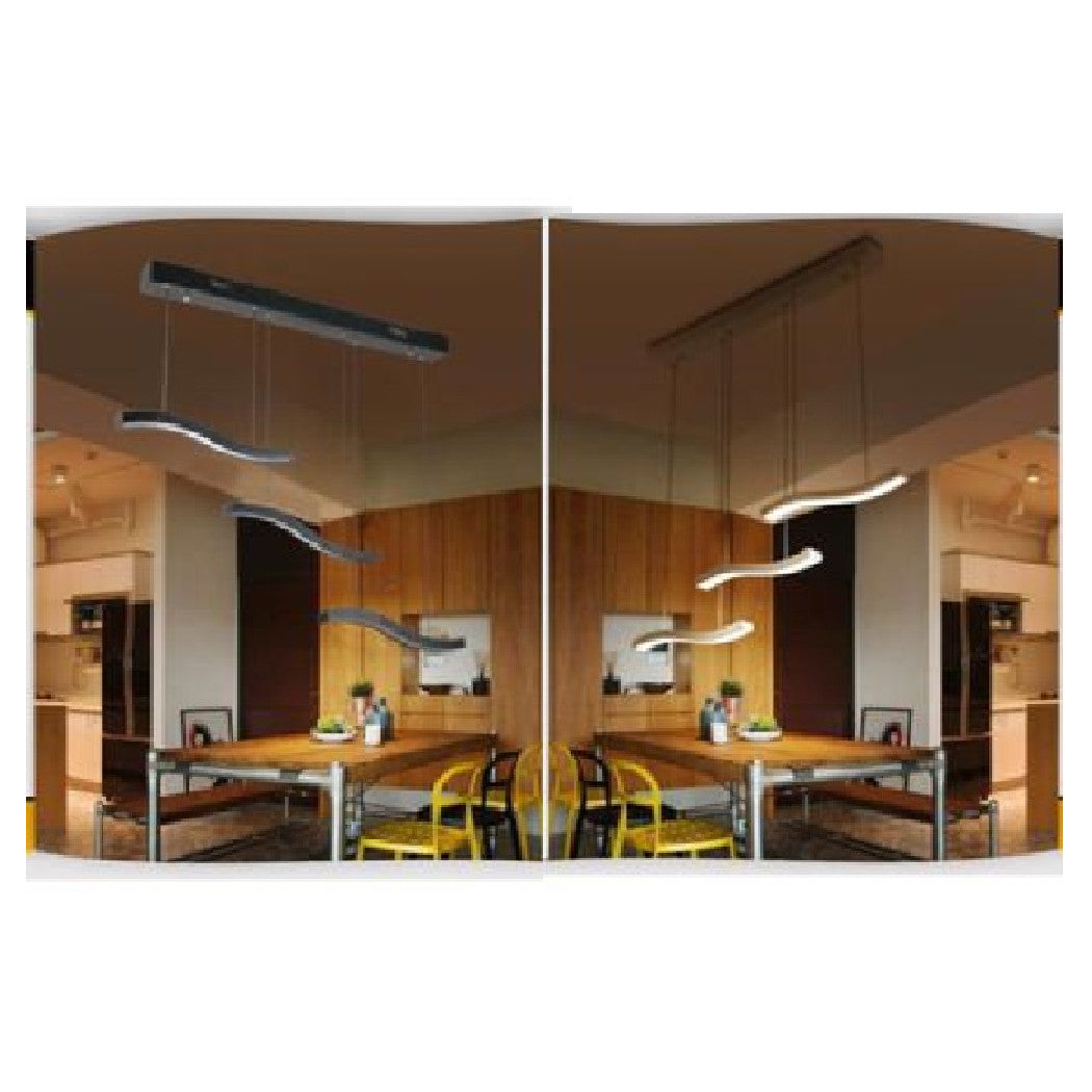 Lámpara de techo de lámpara de suspensión de 40 vatios 3 ondas Lámpara suspendida Luz blanca B42