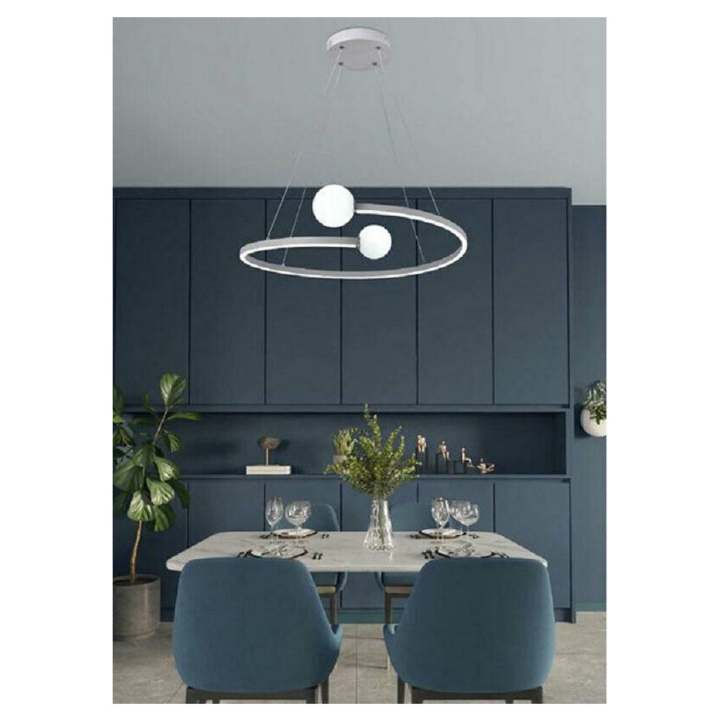 Lámpara LED 34W Suspensión Diseño moderno en aluminio PVC LIGHT 6500K A58