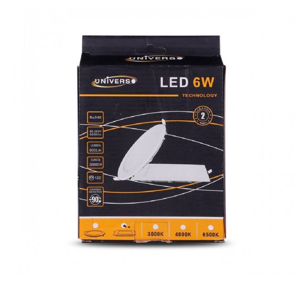 LED SLIM 6W Panel empotrado PVC PVC Luz Cálida Frío Natural P105AQ