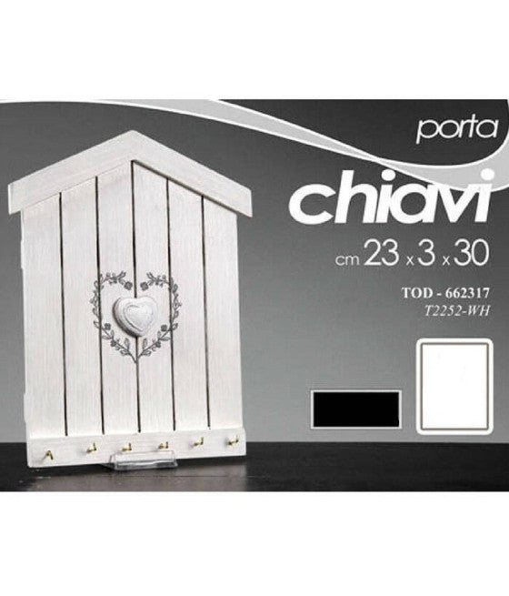 Caja de joyería de madera con panel de anuncios de escaparate de 6 asientos y cajón decoupage