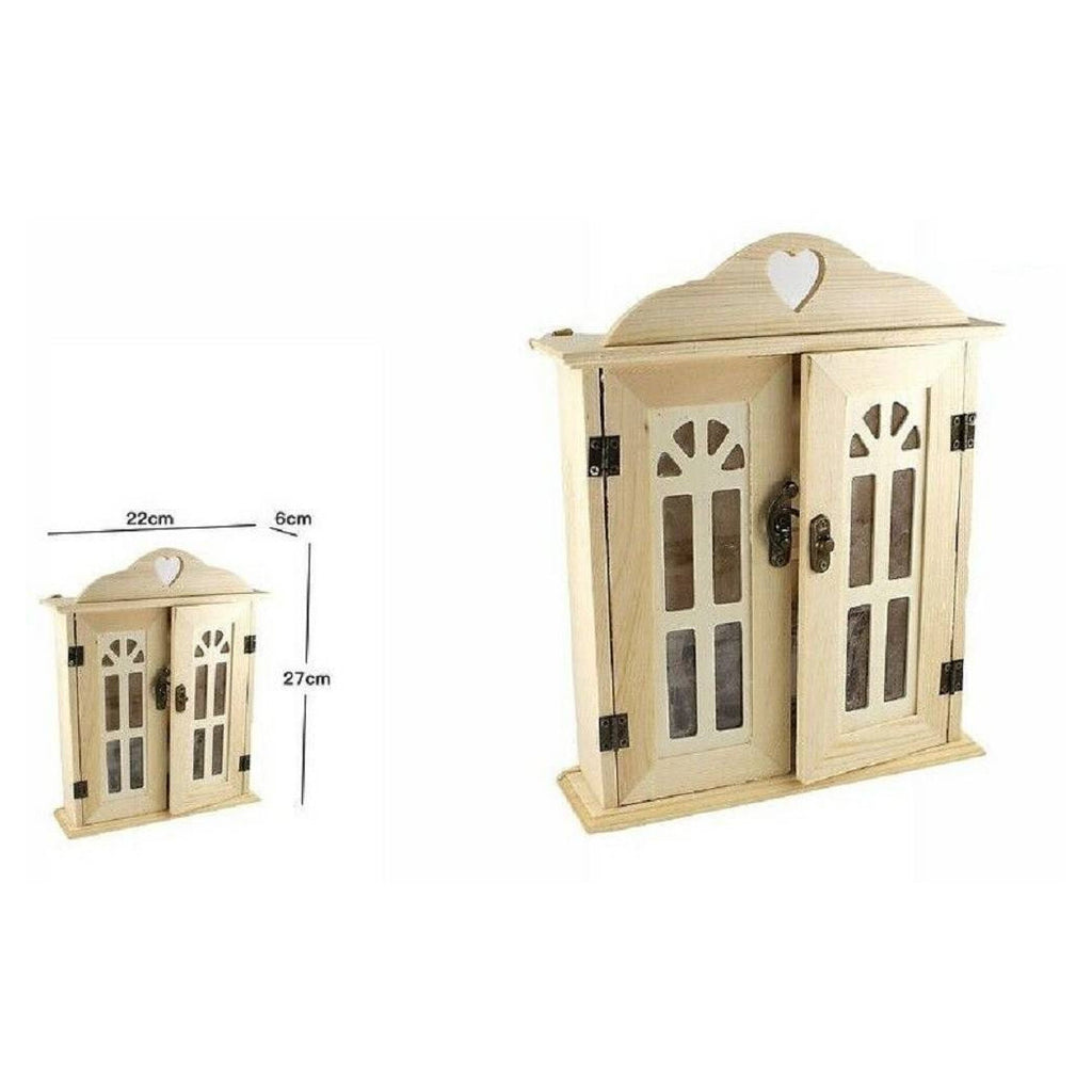 Llavero de madera Caja 6 ganchos Cuelga llaves de la pared para decoupage